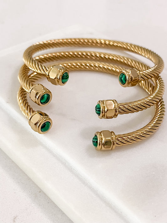 Green Cable Bracelet