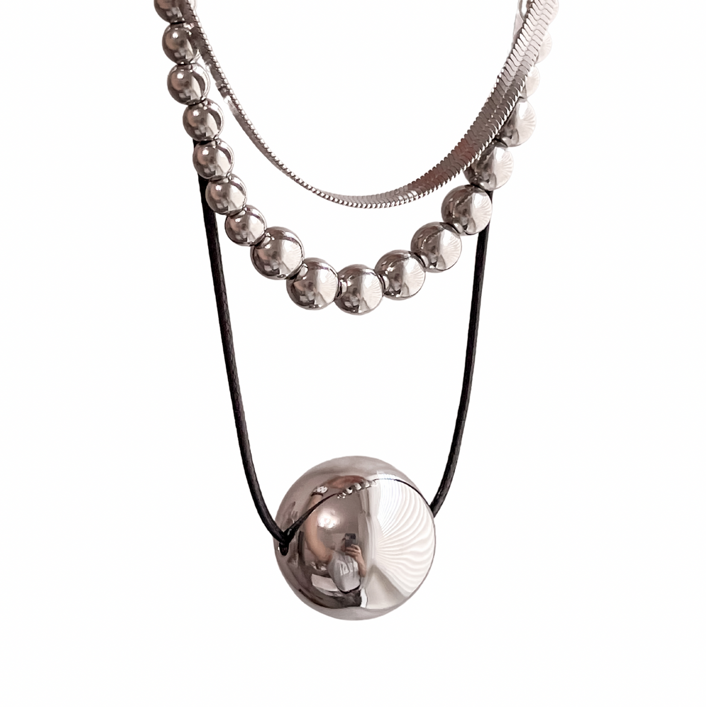 Silver Bead Necklace