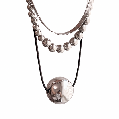 Silver Bead Necklace