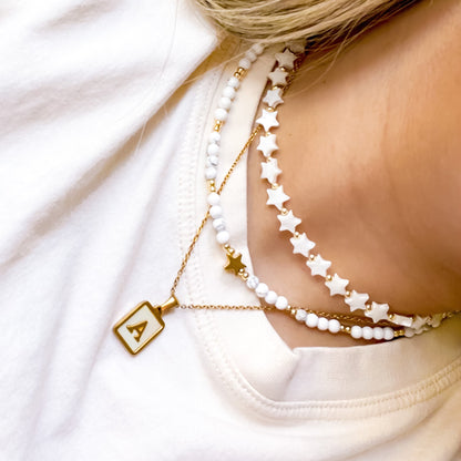 Pearl Initial Necklace