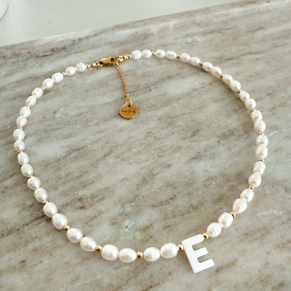 Initial Pearl Necklace