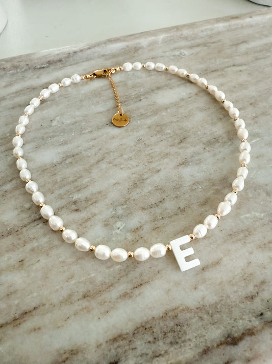 Initial Pearl Necklace
