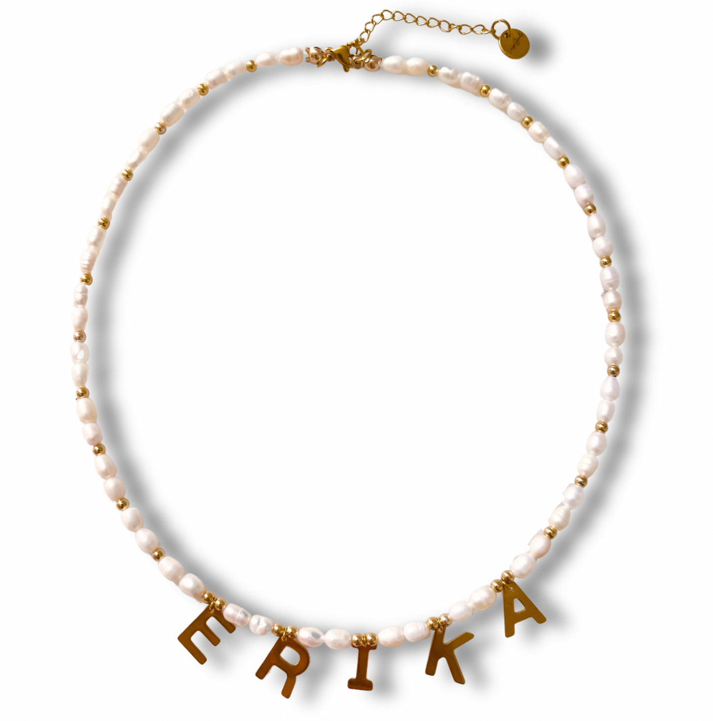 Pearl And Gold Personalized Necklace