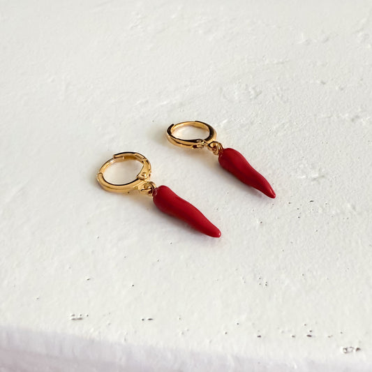 Red chili pepper earrings