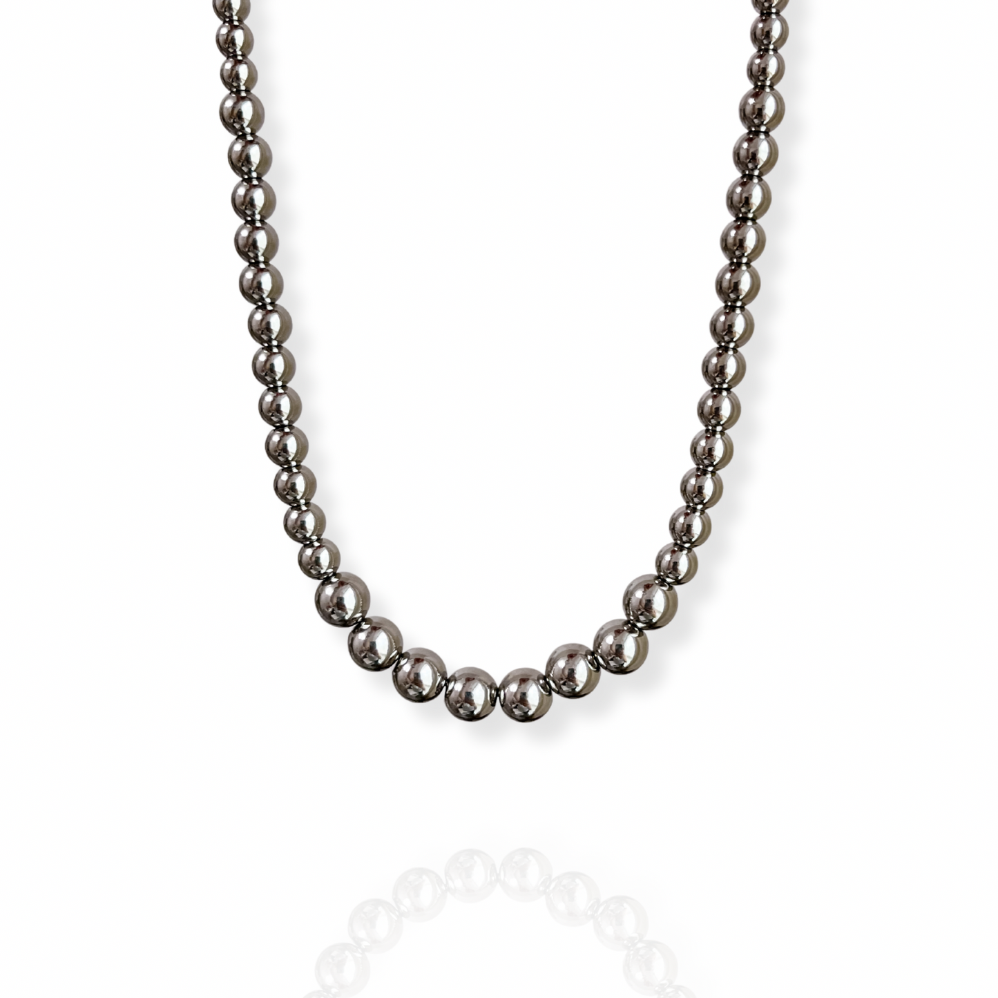 Silver Bead Necklace