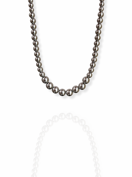 Silver Bead Necklace