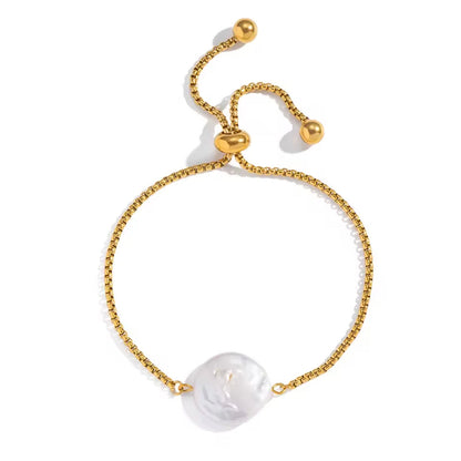 Flat Pearl Bracelet