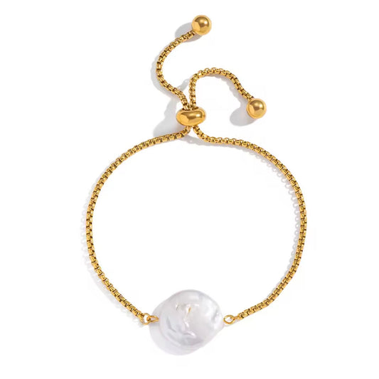 Flat Pearl Bracelet