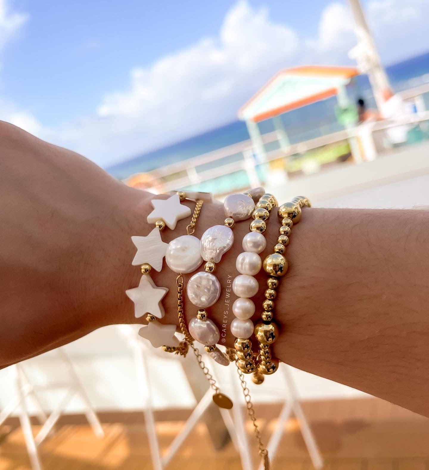 Flat Pearl Bracelet