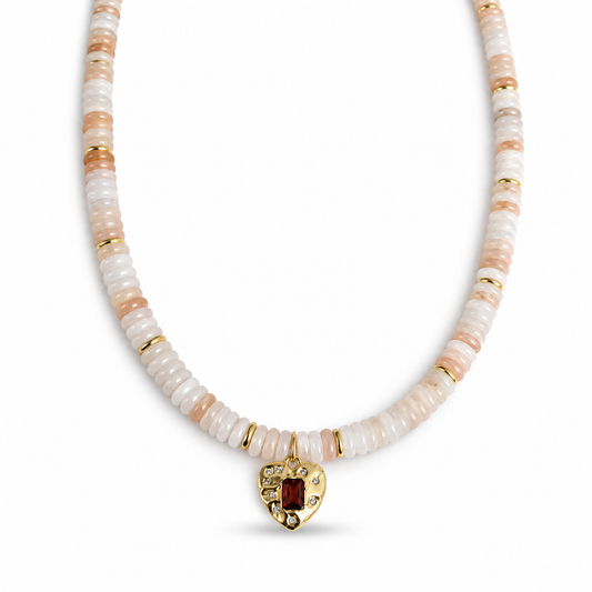 Peach Pukka Necklace
