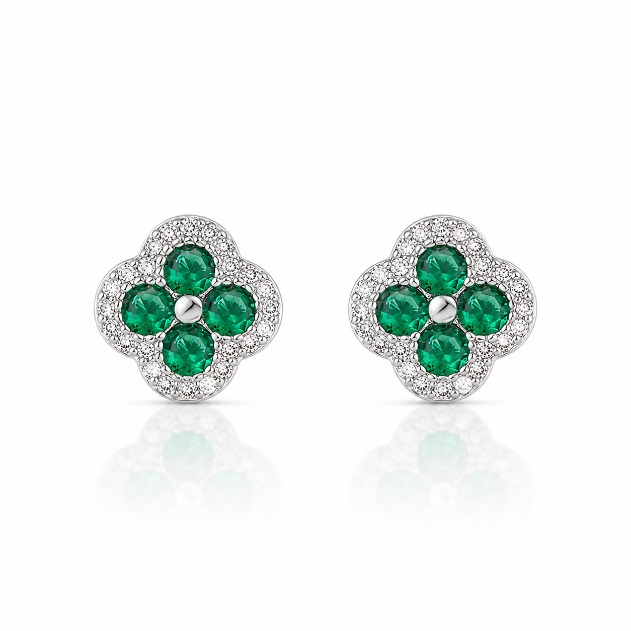 Green Clover Earrings