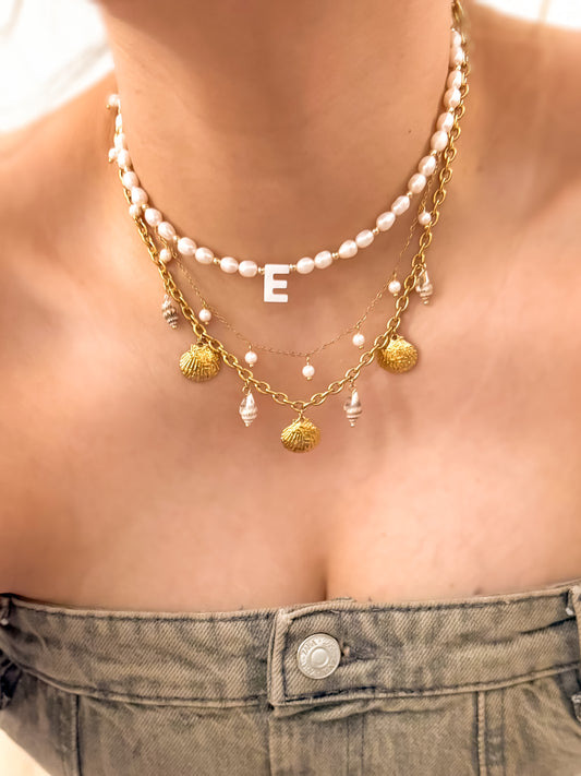 Initial Pearl Necklace