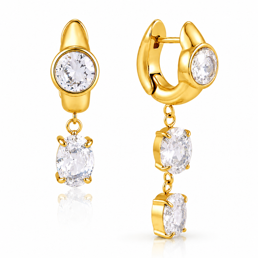 Drip Drop Hoops (Gold)