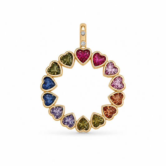 Rainbow Heart Charm