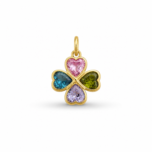 Multicolor Clover Charm