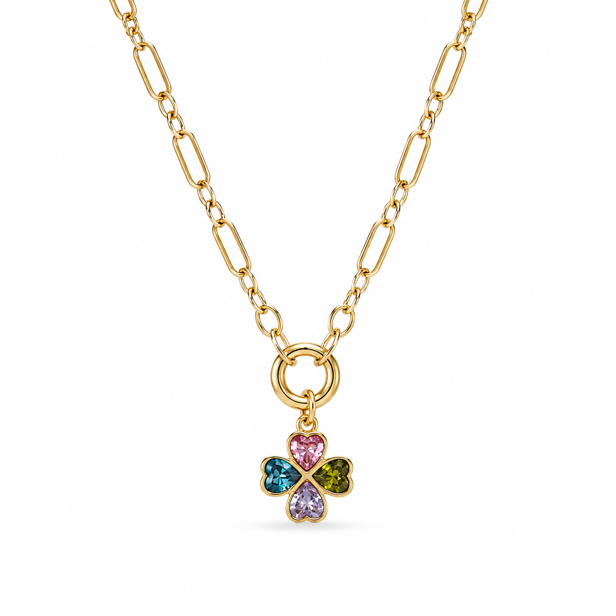 Colorful Clover necklace