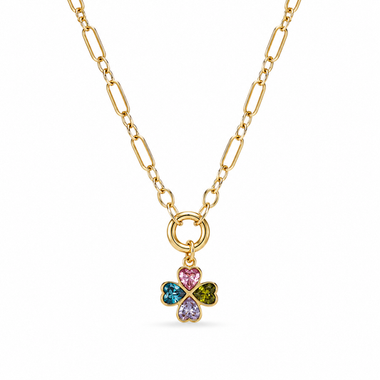Colorful Clover necklace