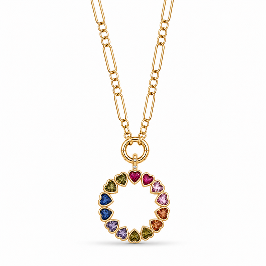 Rainbow Heart Necklace