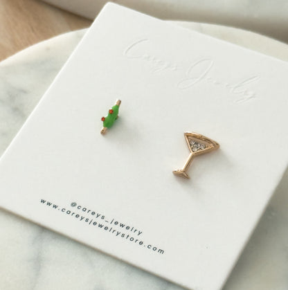Martini Cocktail Earrings