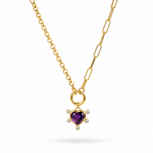 Purple Heart Necklace